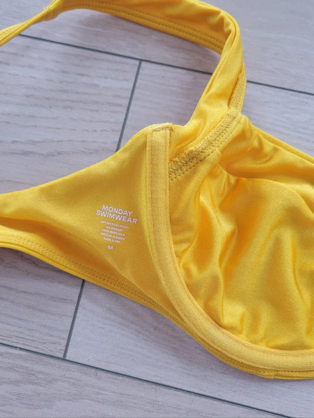 NWT Monday Swimwear Mango Gold Yellow Bikini Bathing Suit Set
